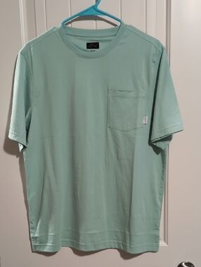 Greg Norman Men's Green Pocket Crewneck T-Shirt